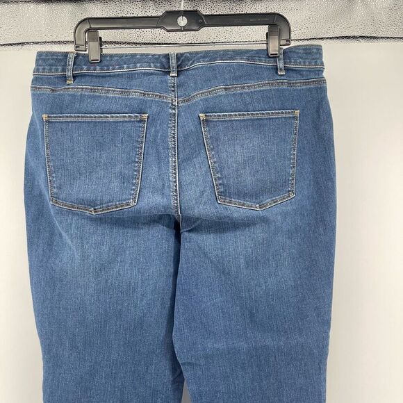 Talbots Women’s Medium Wash Flawless Five-Pocket Slim Ankle Denim Jeans Size 16W - Picture 12 of 15